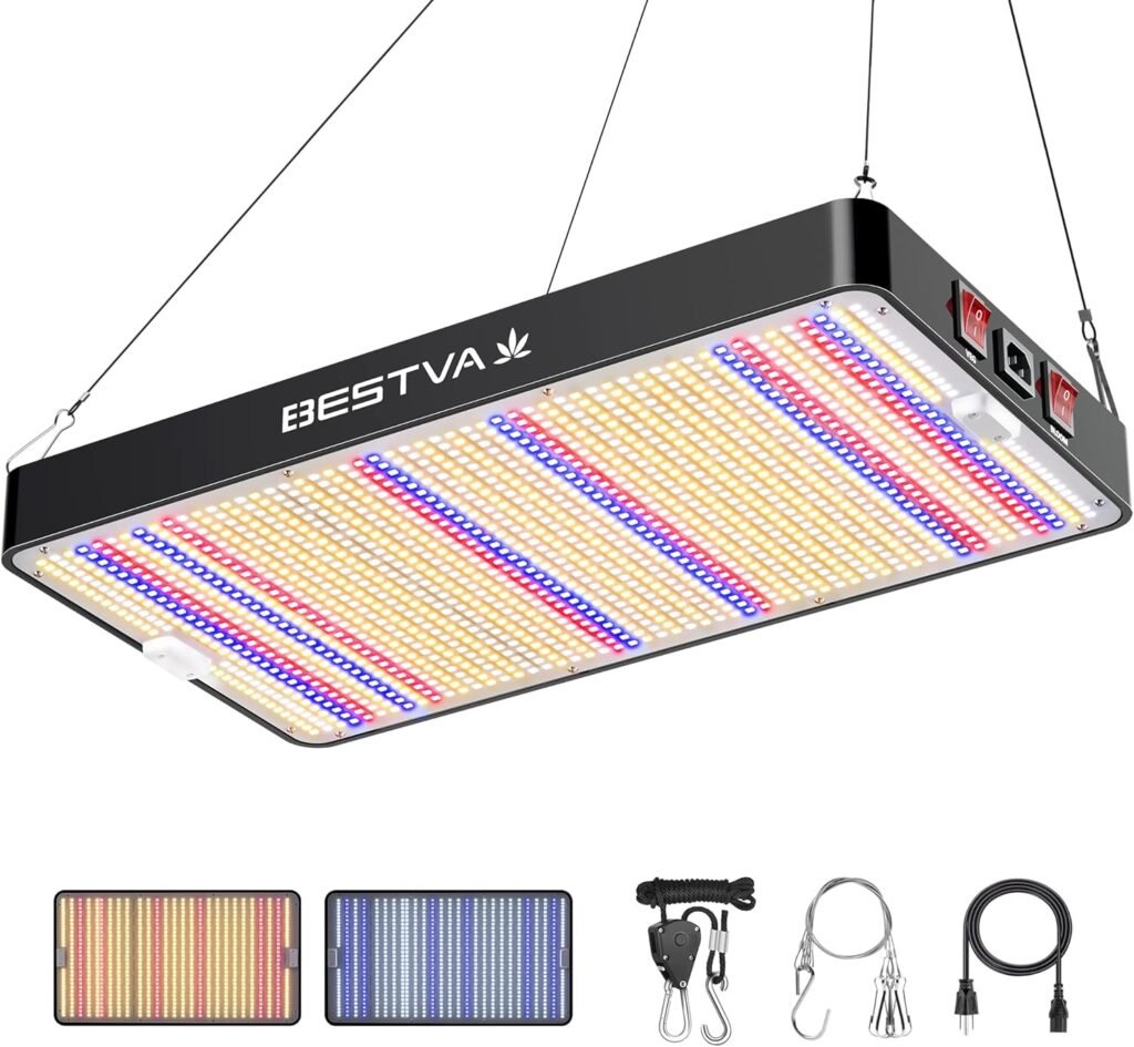 BESTVA 2023 Newest Upgrade 3000W Led Grow Light with High Yield Diodes Full Spectrum LED Grow Lights for Indoor Plants Greenhouse Veg Bloom Light Hydroponic Grow Lamp