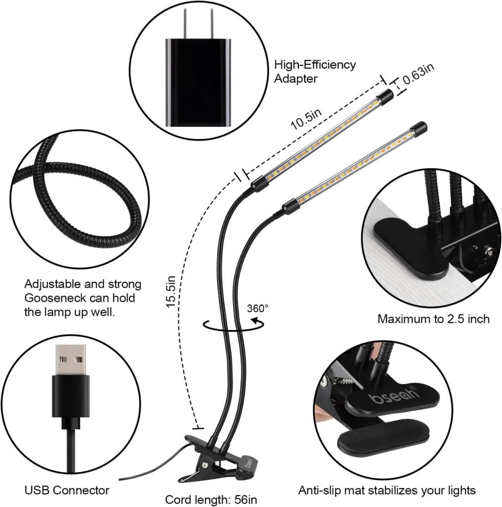 Plant Grow Light for Indoor Plants,Led Grow lamp (2 Head 2 Pack)